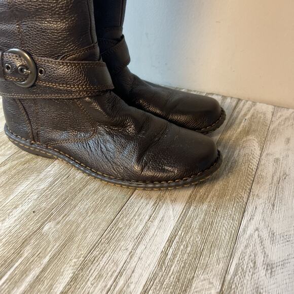 Boc Born Boots Womens 6 M Oliver Tall Riding Brown Leather Knee-Hi Casual - Picture 8 of 15